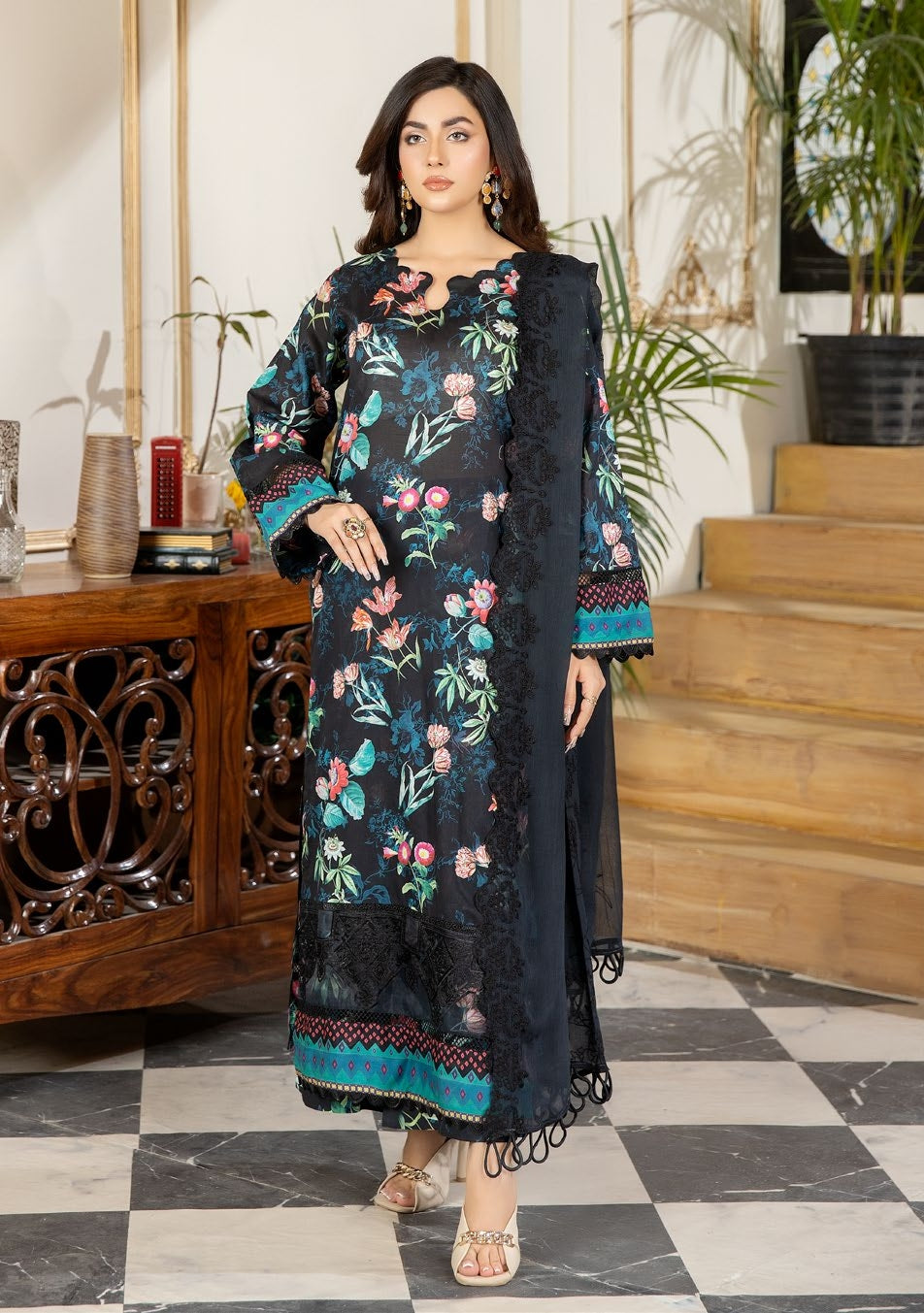 AF 55 Afreen Digital Premium Print Lawn Collection By Riaz Arts