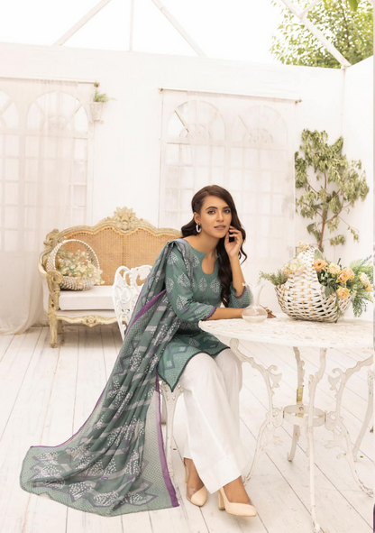 Zarkis Printed Lawn Suits Unstitched 3 Piece ZRA 15 - Summer Collection