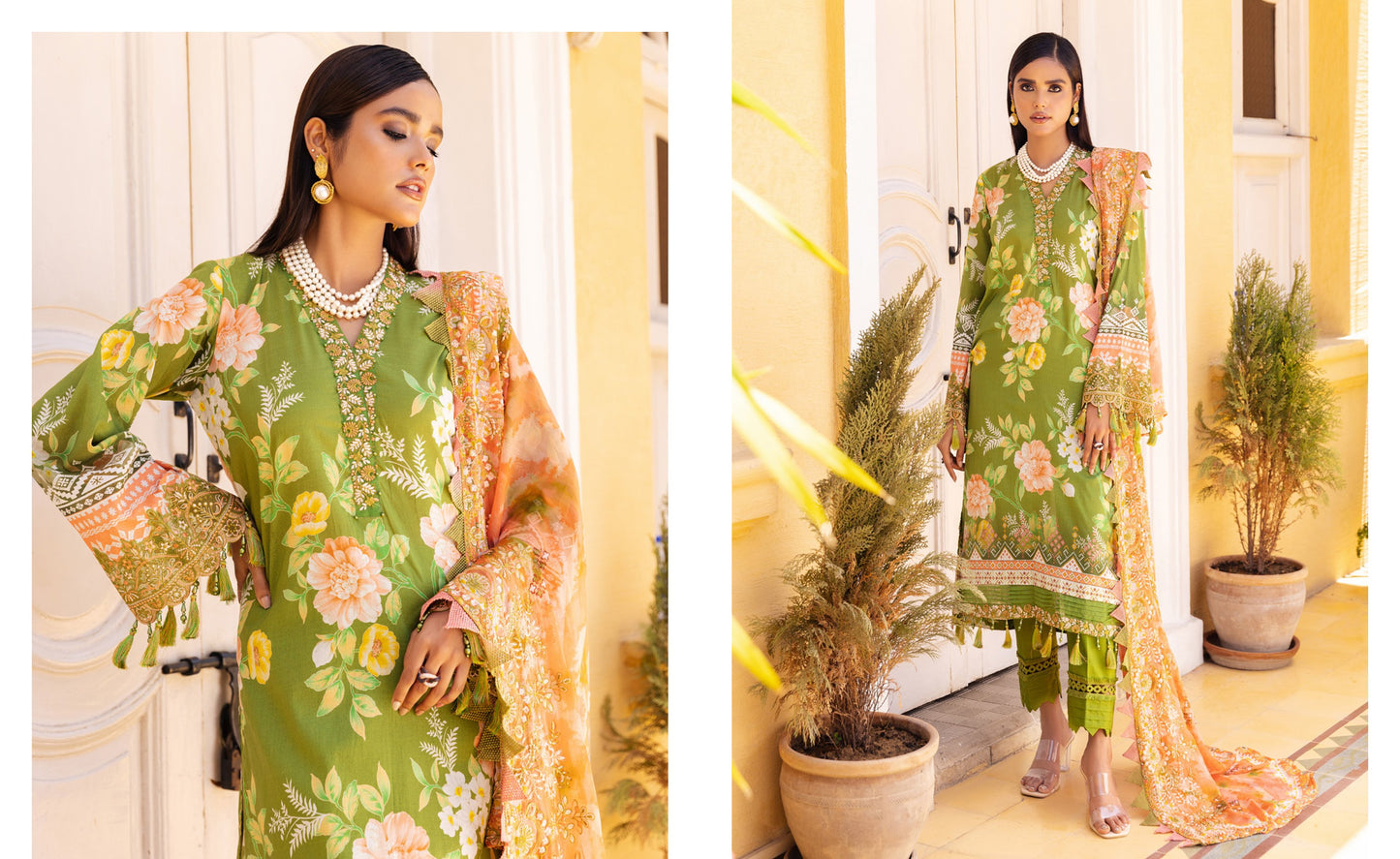 NSG 113 GARDENIA EMBROIDERED PRINTED LAWN COLLECTION VOL 4