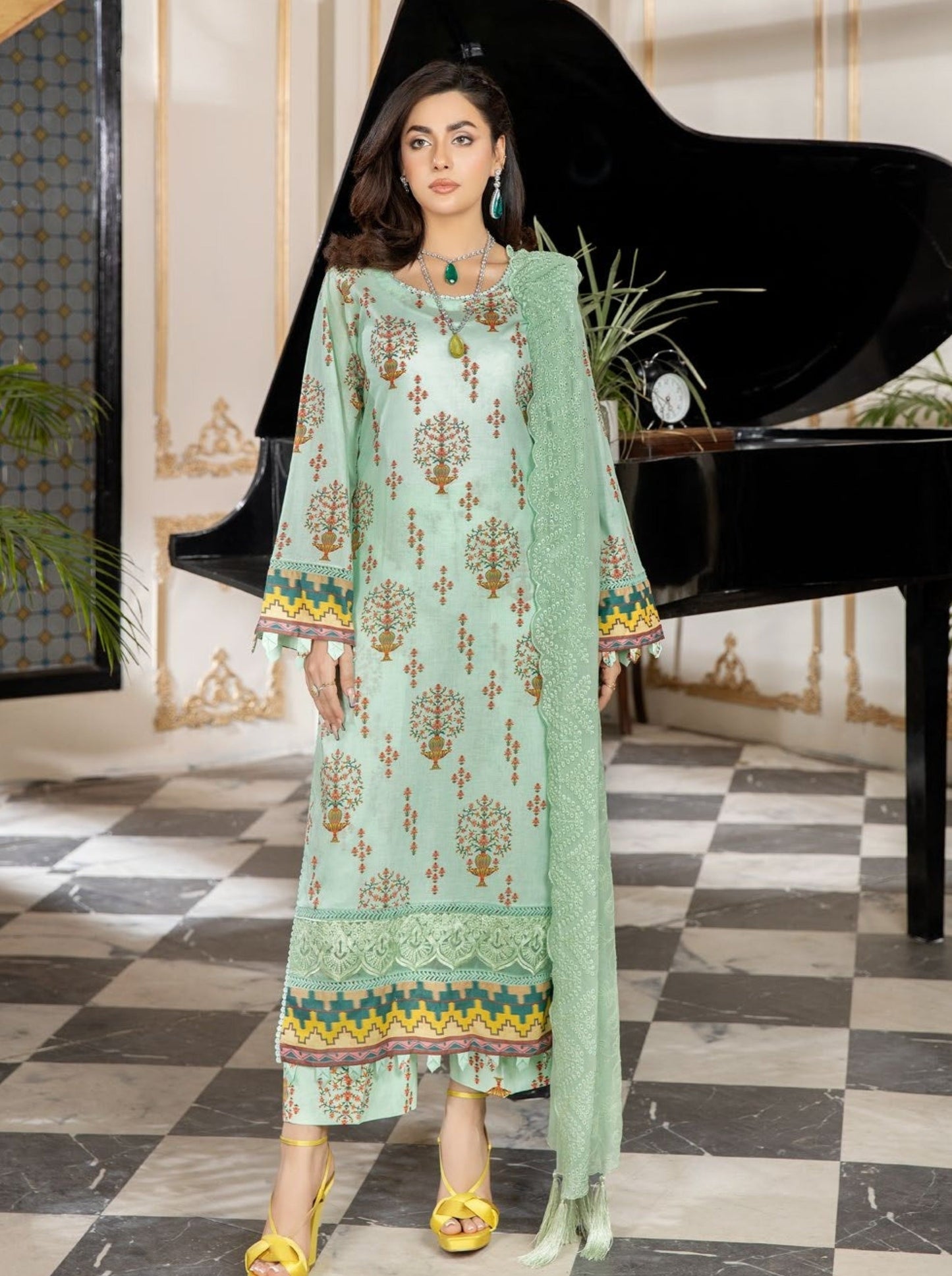 AF 62 Afreen Digital Premium Print Lawn Collection By Riaz Arts