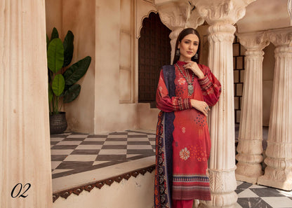 Zarkis Printed Lawn Suits Unstitched 3 Piece ZRA 2 - Summer Collection