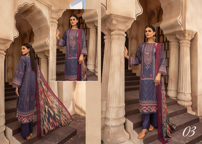 Zarkis Printed Lawn Suits Unstitched 3 Piece ZRA 3 - Summer Collection