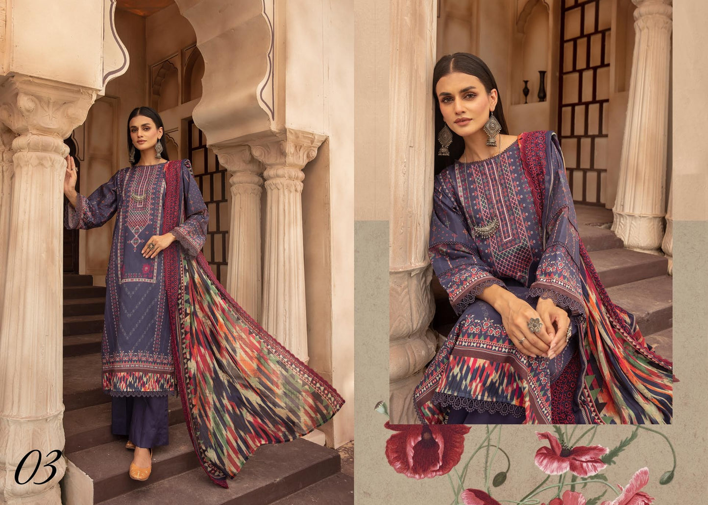 Zarkis Printed Lawn Suits Unstitched 3 Piece ZRA 3 - Summer Collection