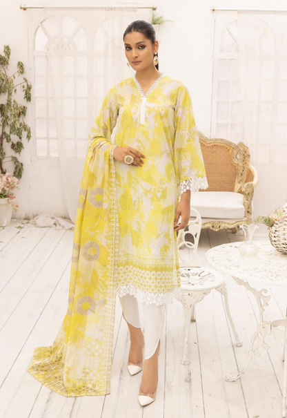 Zarkis Printed Lawn Suits Unstitched 3 Piece ZRA 11 - Summer Collection