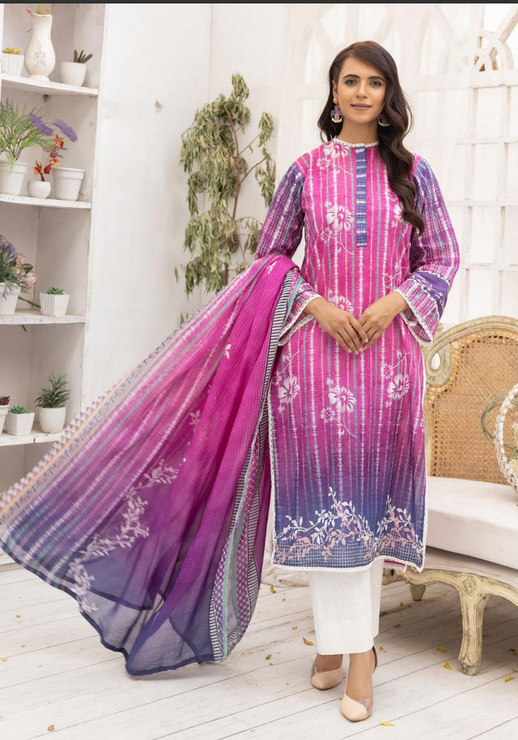 Zarkis Printed Lawn Suits Unstitched 3 Piece ZRA 12 - Summer Collection