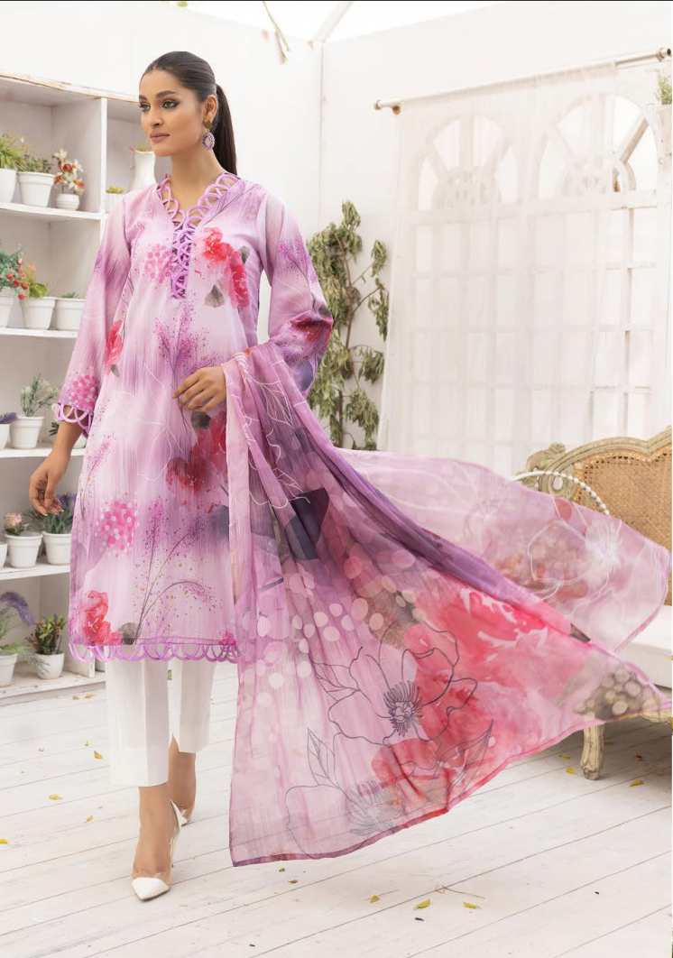 Zarkis Printed Lawn Suits Unstitched 3 Piece ZRA 14 - Summer Collection